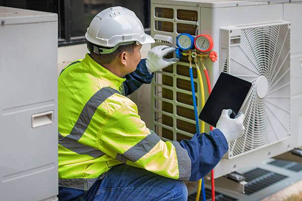 Professional Hvac Maintenance technician working in Harrington Park, NJ